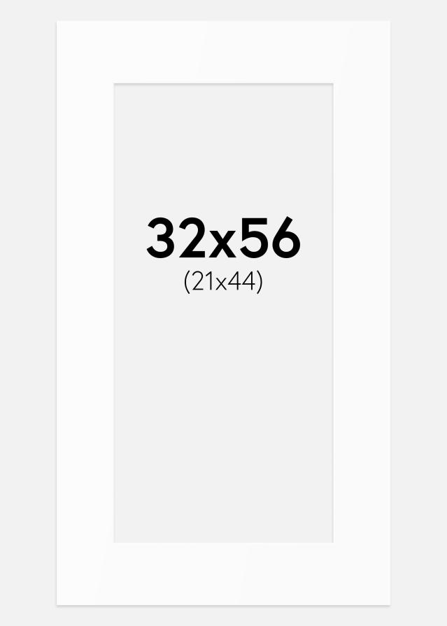 Passe-partout Bianco Standard (Bordo interno bianco) 32x56 cm (21x44)