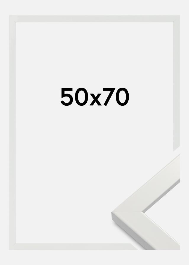 Cornice White Wood Glossy Vetro acrilico 50x70 cm