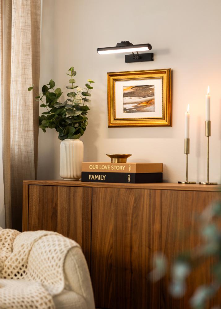 KAILA Luster Illuminazione per quadri a batteria 32 cm - Nero