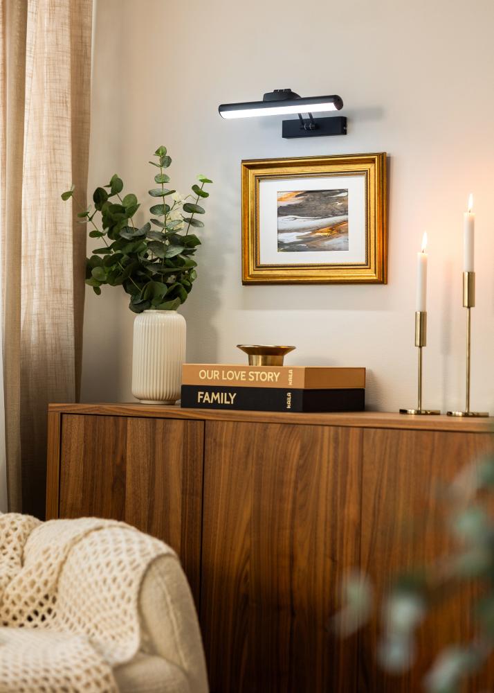 KAILA Luster Illuminazione per quadri a batteria 32 cm - Nero