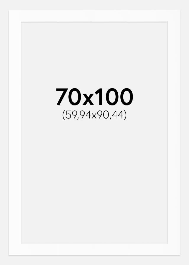 Passe-partout Bianco Standard (Bordo interno bianco) 70x100 cm (59,94x90,44)