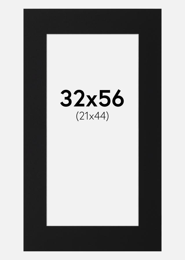 Passe-partout Nero Standard (Bordo interno bianco) 32x56 cm (21x44)