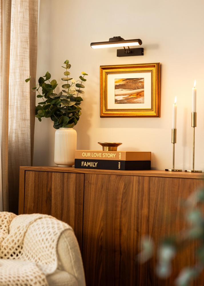 KAILA Luster Illuminazione per quadri a batteria 32 cm - Nero