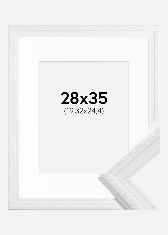 Cornice Abisko Bianco 28x35 cm - Passe-partout Bianco 8x10 inches