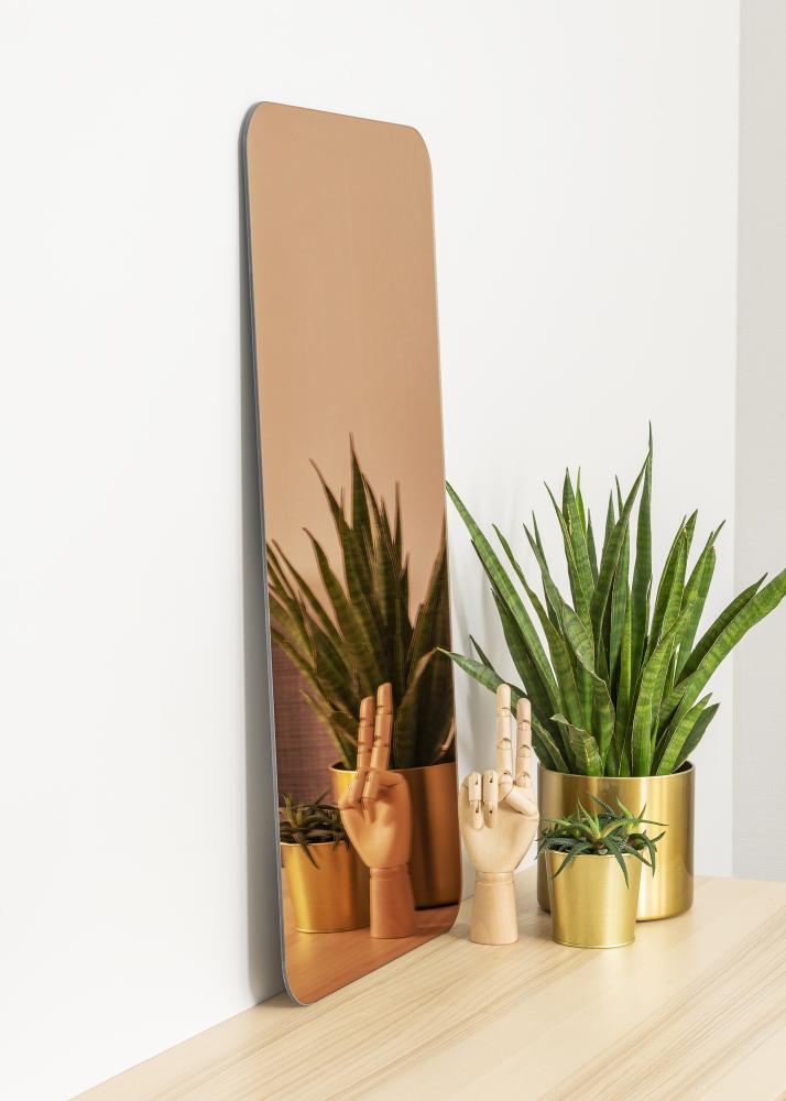 KAILA Specchio Rettangolo Oro Rosa 40x80 cm