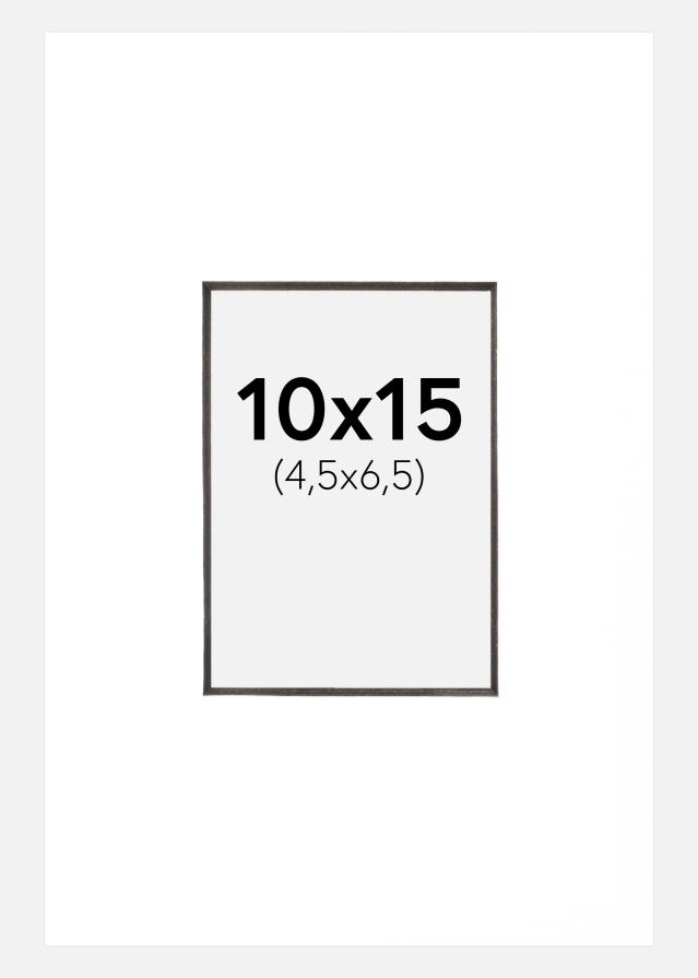 Passe-partout Bianco (Bordo interno nero) 10x15 cm (4,5x6,5 cm)