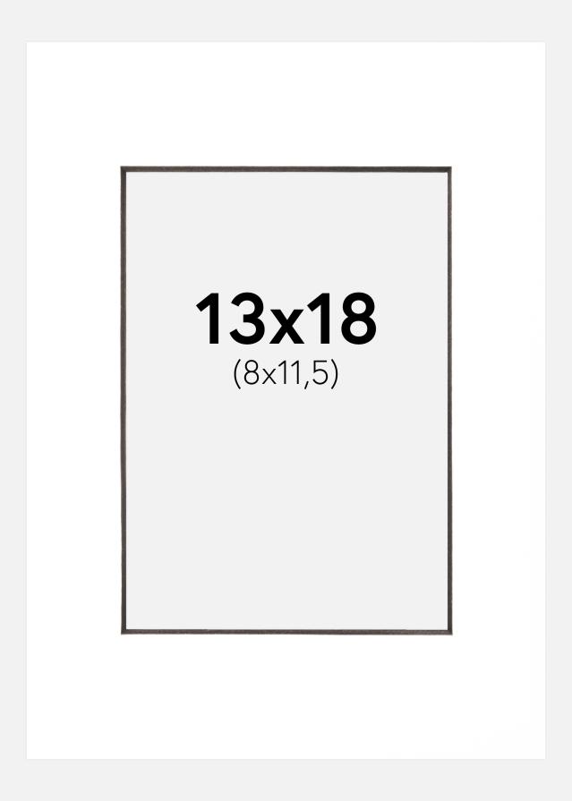 Passe-partout Bianco (Bordo interno nero) 13x18 cm (8x11,5 cm)