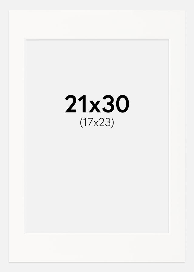 Passe-partout Offwhite (Bordo interno bianco) 21x30 cm (17x23)