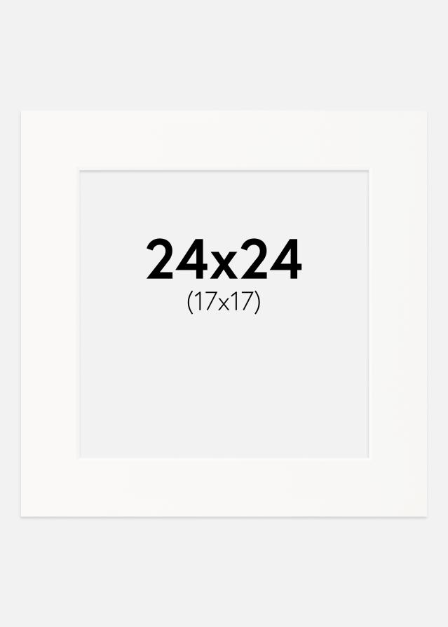 Passe-partout Offwhite (Bordo interno bianco) 24x24 cm (17x17)