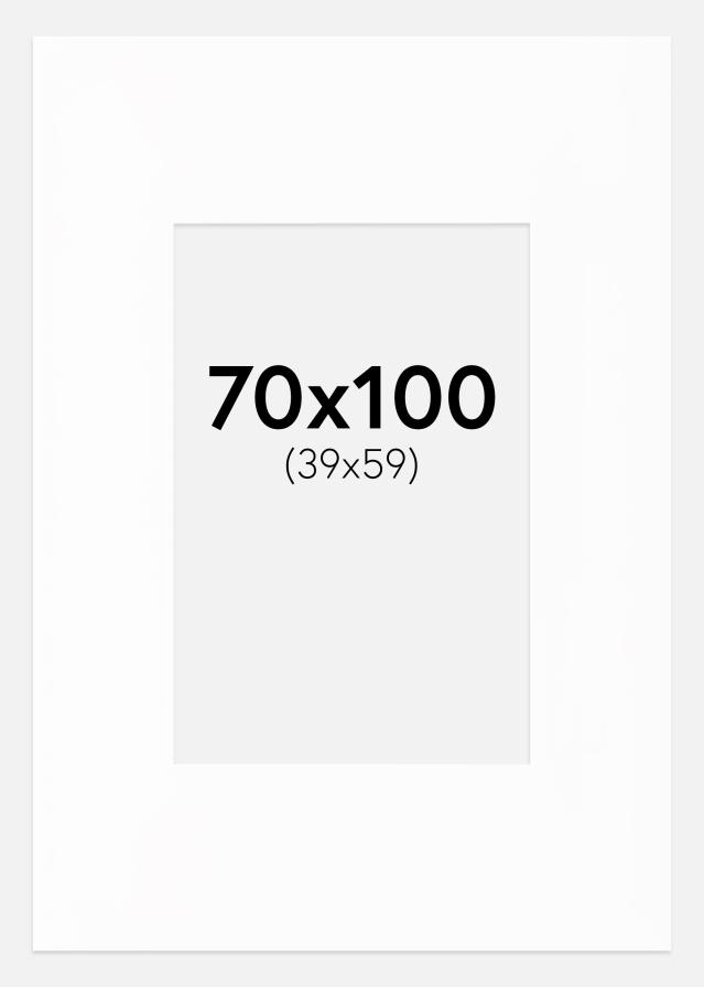 Passe-partout XXL Bianco (Bordo interno bianco) 70x100 cm (39x59)
