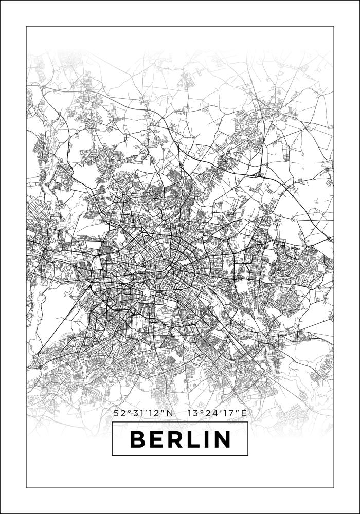 Mappa - Berlin - Bianco Poster