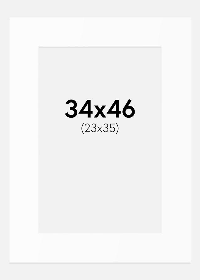 Passe-partout Bianco Standard (Bordo interno bianco) 34x46 cm (23x35)