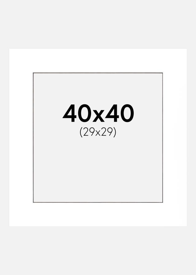 Passe-partout Bianco (Bordo interno nero) 40x40 cm (29x29 cm)