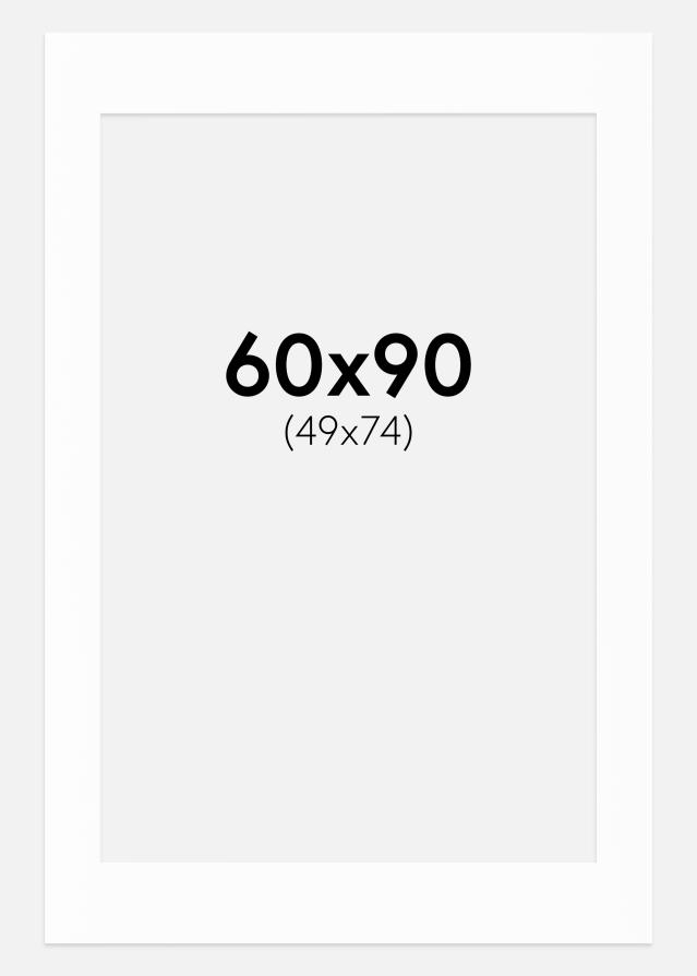 Passe-partout Canson Bianco (Bordo interno bianco) 60x90 cm (49x74)