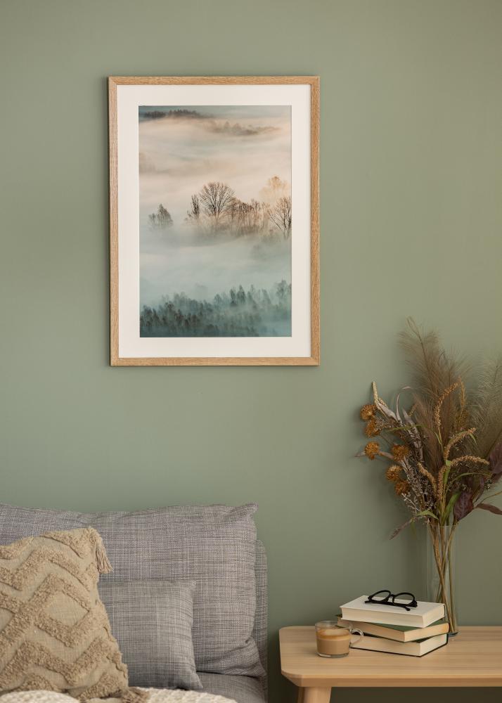 Cornice Fiorito Vetro acrilico Rovere chiaro 40x60 cm