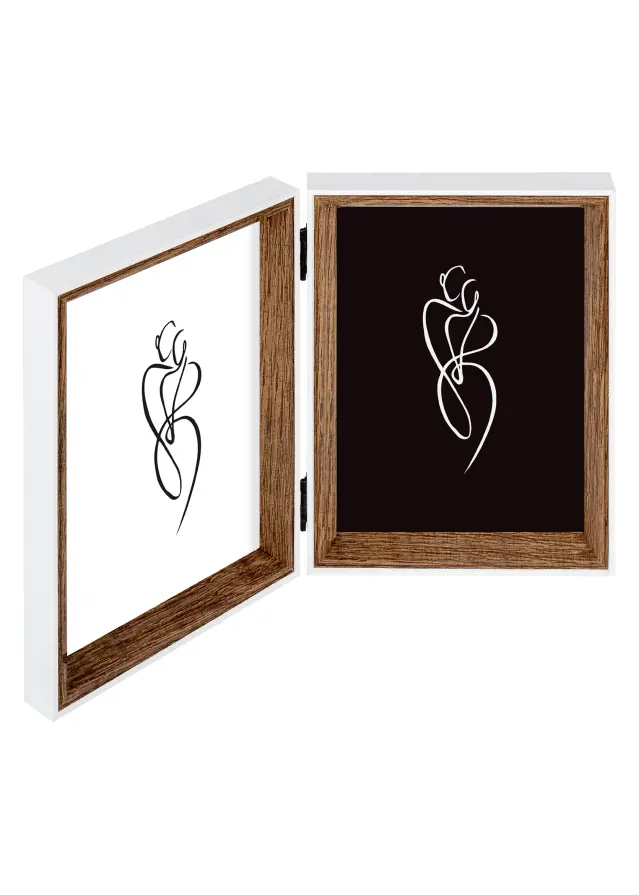 Silhouette Cornice pieghevole Noce 10x15 cm - 2 immagini