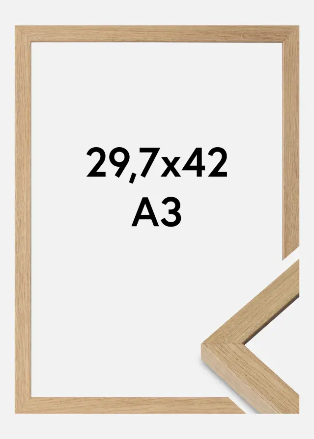 Cornice Hermes Vetro Acrilico Natural Oak 29,7x42 cm (A3)