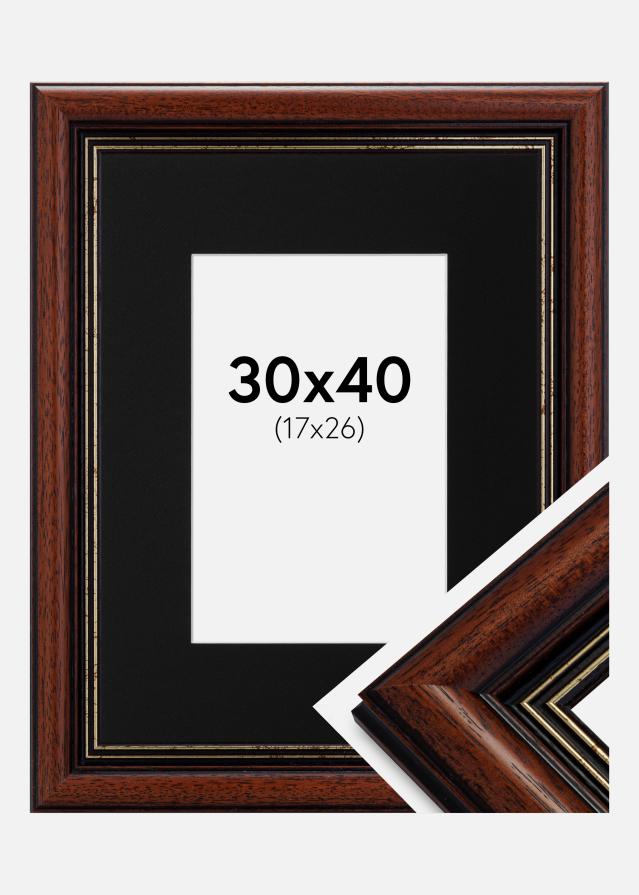 Cornice Old Rétro 30x40 cm - Passe-partout Nero 18x27 cm