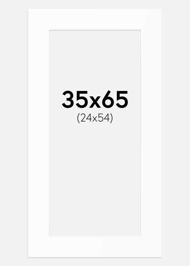 Passe-partout Bianco Standard (Bordo interno bianco) 35x65 cm (24x54)