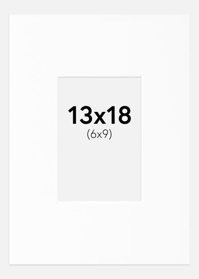 Passe-partout Bianco Standard (Bordo interno bianco) 13x18 cm (6x9)