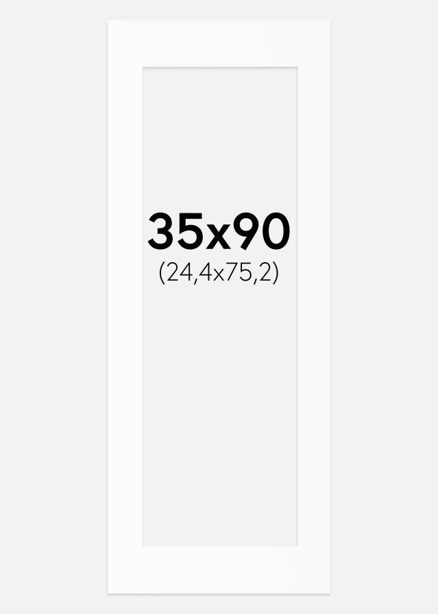 Passe-partout Bianco Standard (Bordo interno bianco) 35x90 cm (24,4x75,2)