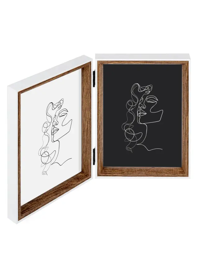 Silhouette Cornice pieghevole Noce 13x18 cm - 2 immagini