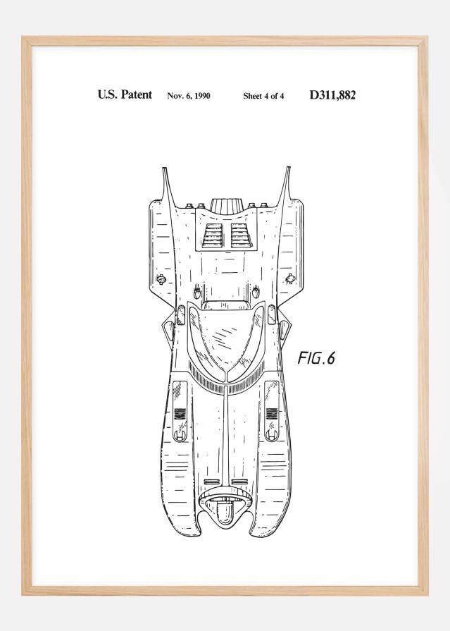 Disegni di brevetti - Batman - Batmobile 1990 IIII Poster