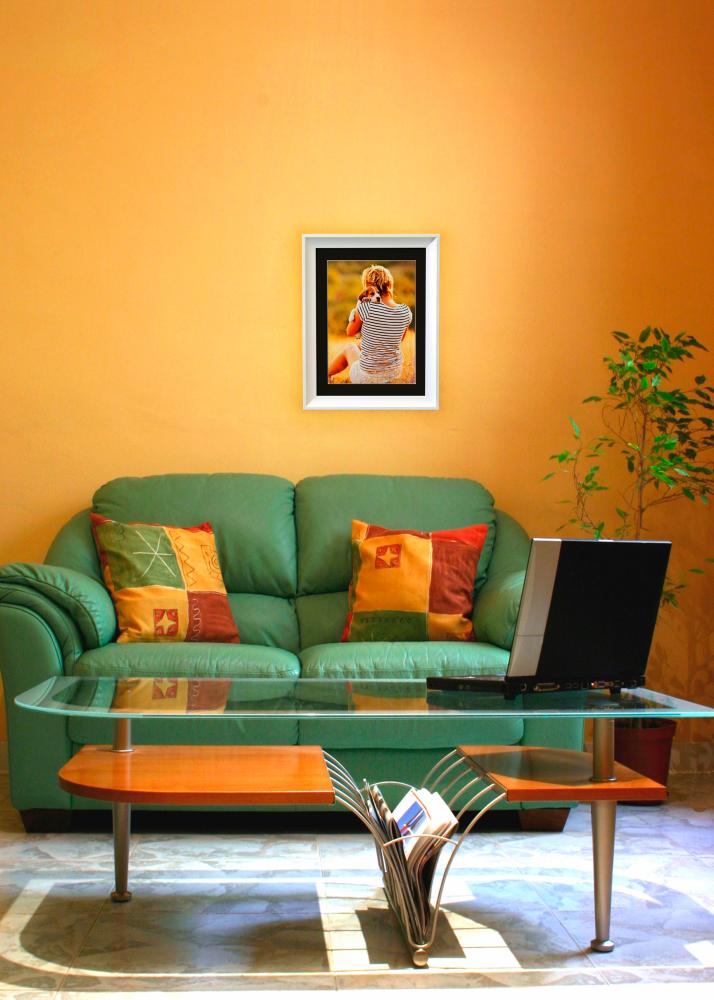 Cornice Öjaren Bianco 70x100 cm - Passe-partout Nero 59,4x84 cm (A1)