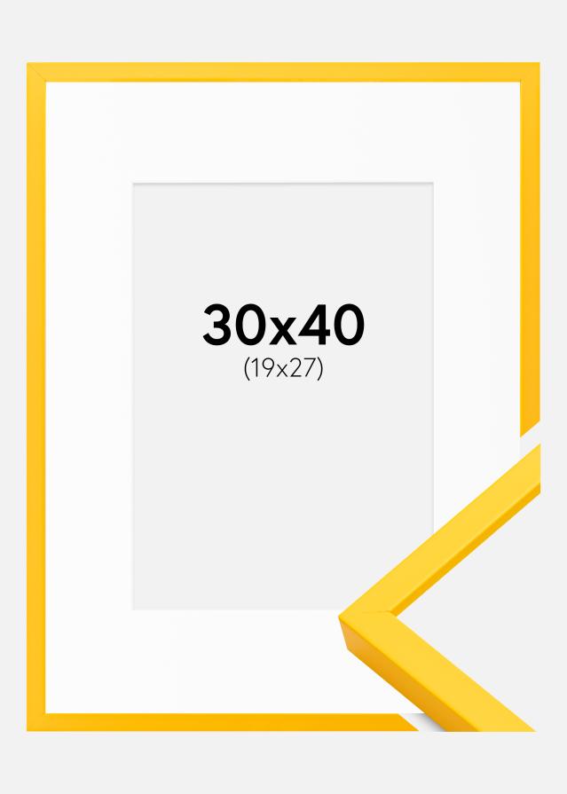 Cornice E-Line Giallo 30x40 cm - Passe-partout Bianco 20x28 cm