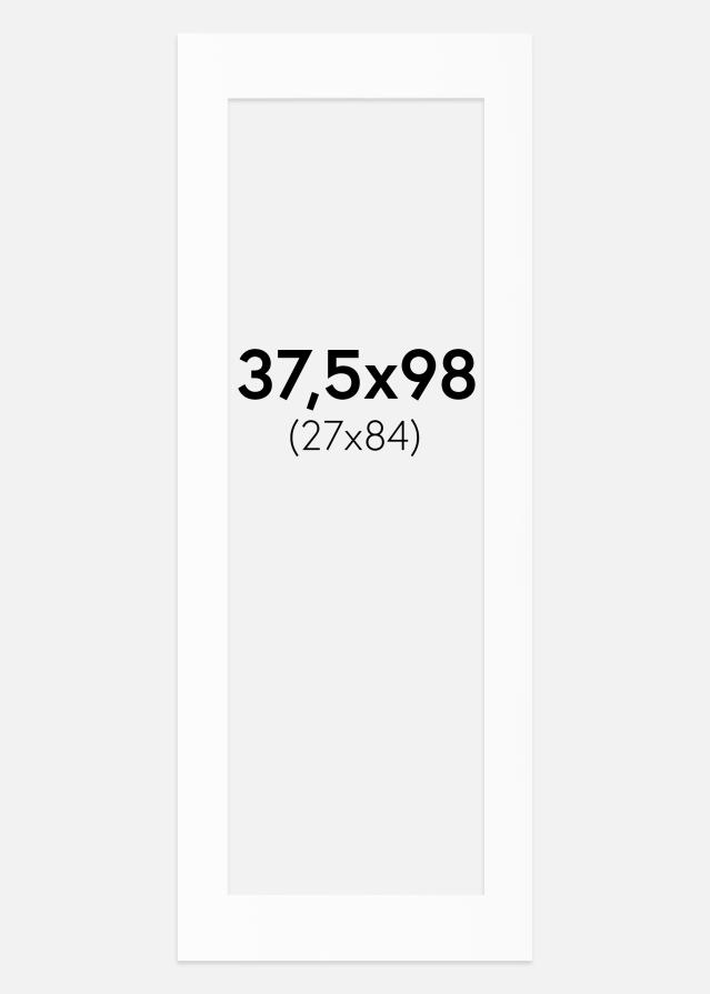 Passe-partout Bianco Standard (Bordo interno bianco) 37,5x98 cm (27x84)
