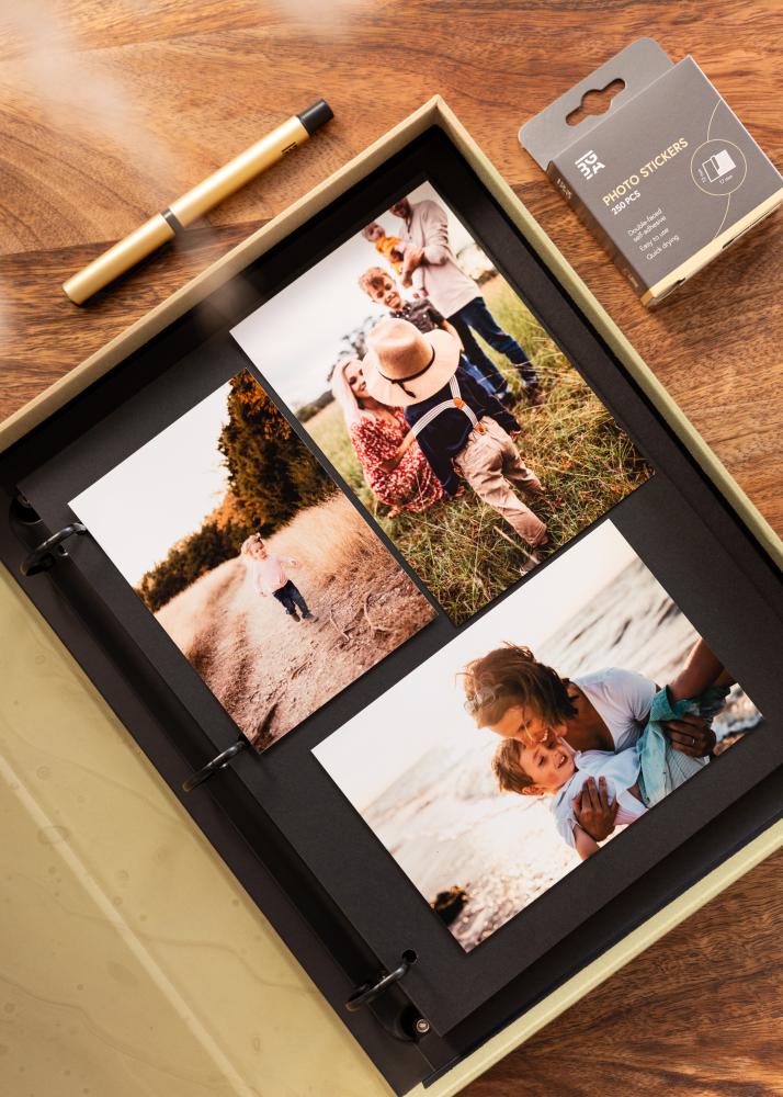 KAILA MEMORIES Vanilla - Coffee Table Photo Album (60 Pagine nere)