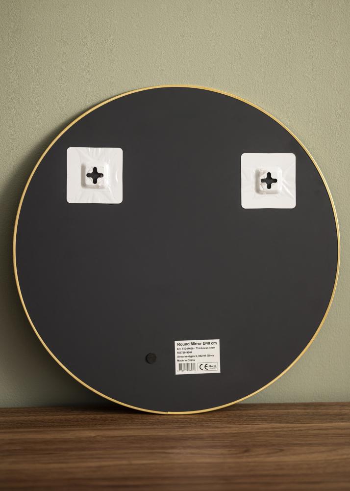 KAILA Round Mirror - Thin Brass 40 cm Ø