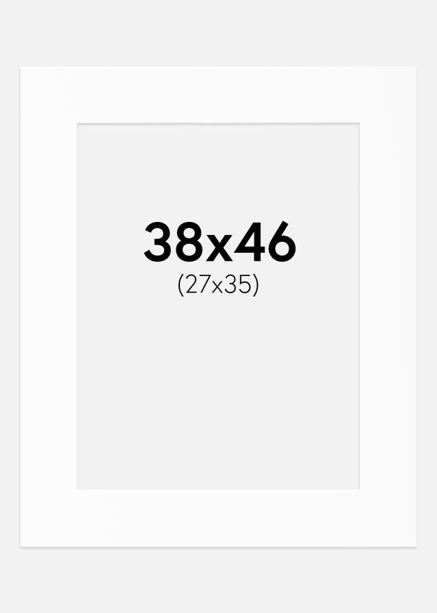 Passe-partout Bianco Standard (Bordo interno bianco) 38x46 cm (27x35)