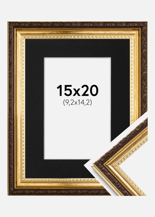 Cornice Abisko Oro 15x20 cm - Passe-partout Nero 4x6 inches