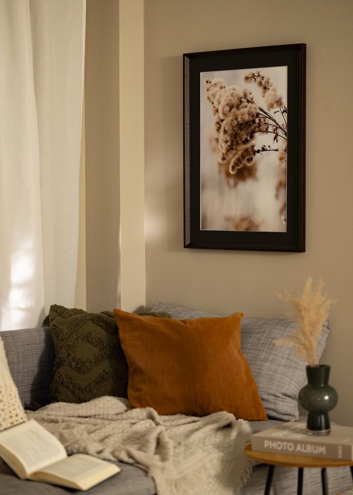 Cornice Globe Espresso 40x40 cm - Passe-partout Nero 30x30 cm