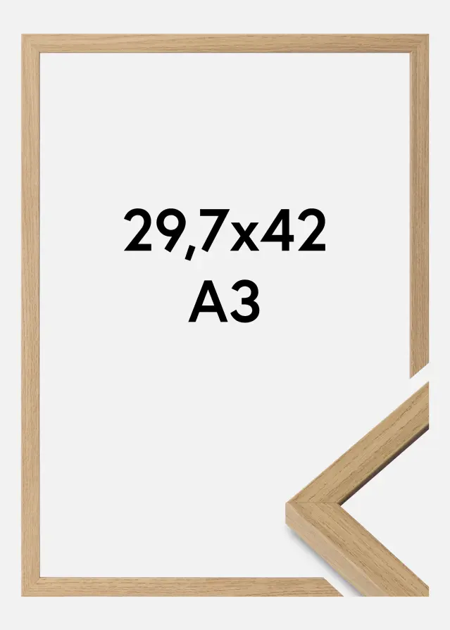 Cornice Ares Vetro Acrilico Natural Oak 29,7x42 cm (A3)