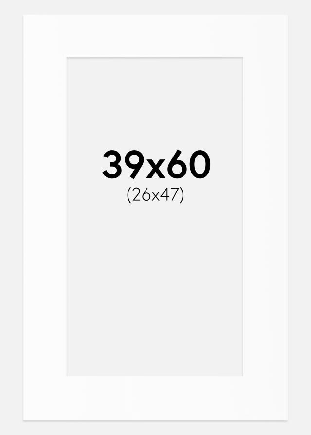 Passe-partout Bianco Standard (Bordo interno bianco) 39x60 cm (26x47)