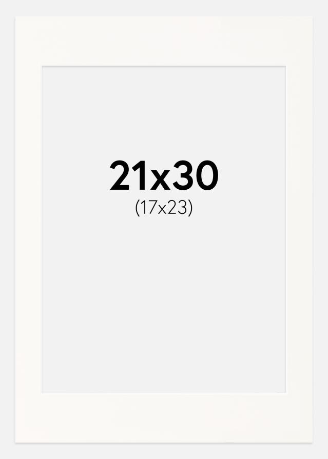 Passe-partout Antique White (Bordo interno bianco) 21x30 cm (17x23)