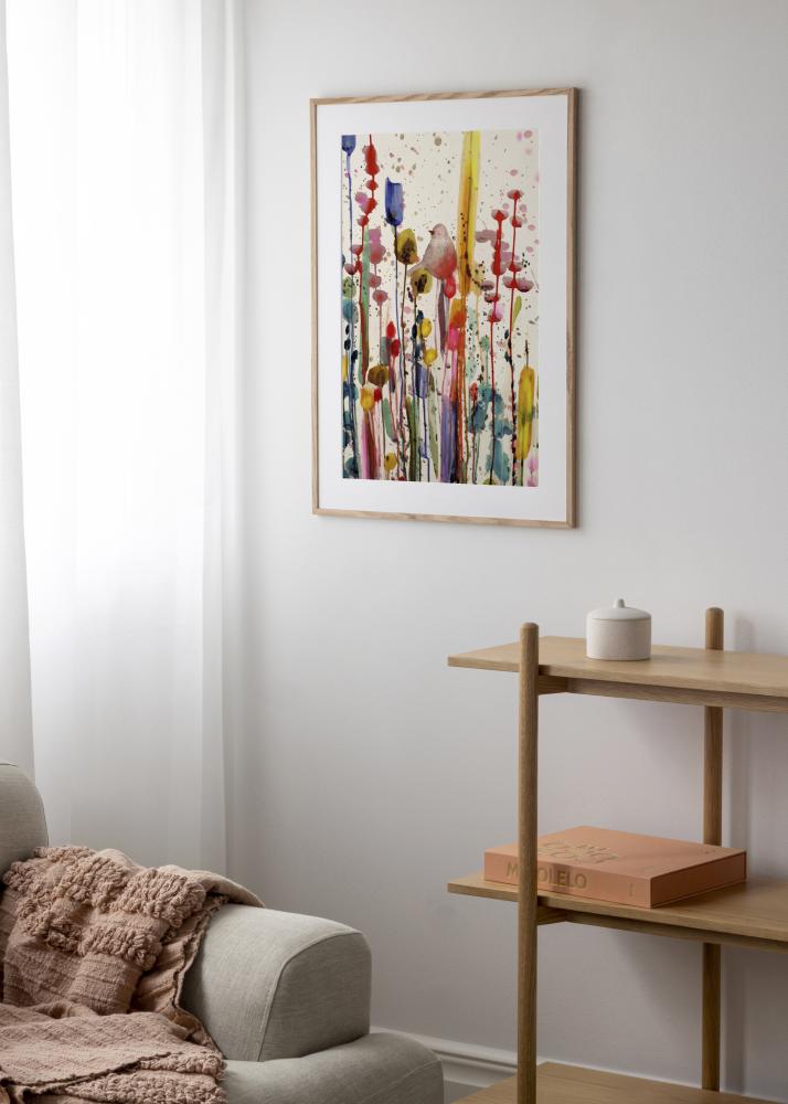 Cornice quercia stretta acrilico 32x32 cm