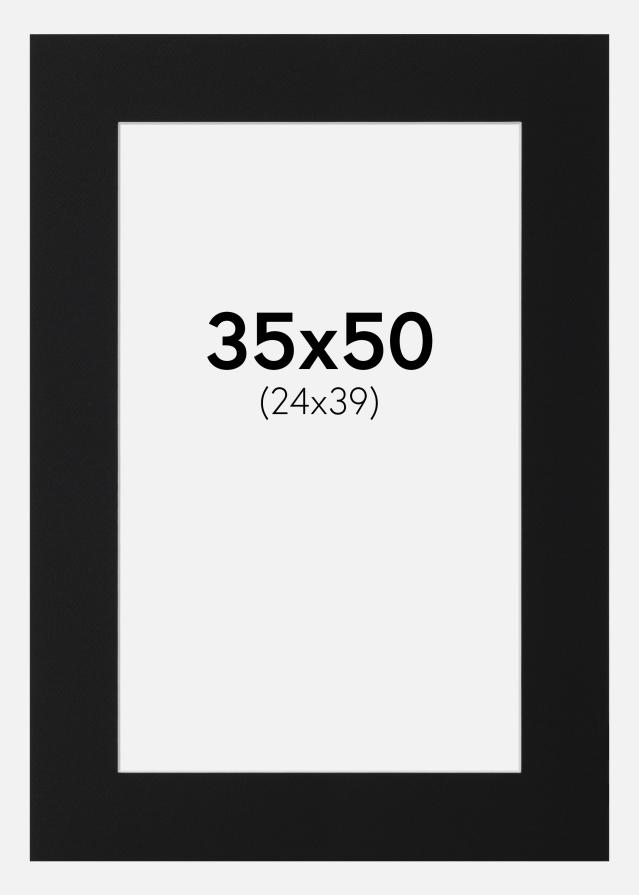 Passe-partout Nero Standard (Bordo interno bianco) 35x50 cm (24x39)