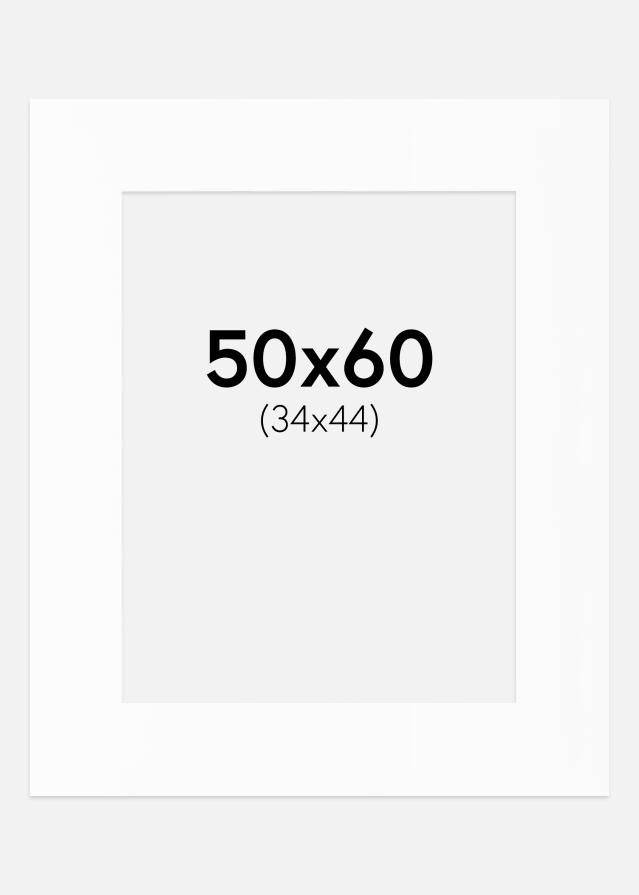 Passe-partout Canson Bianco (Bordo interno bianco) 50x60 cm (34x44)