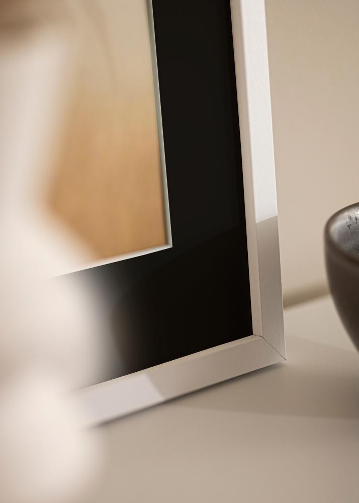 Cornice Trendy Bianco 20x25 cm - Passe-partout Nero 14x18 cm