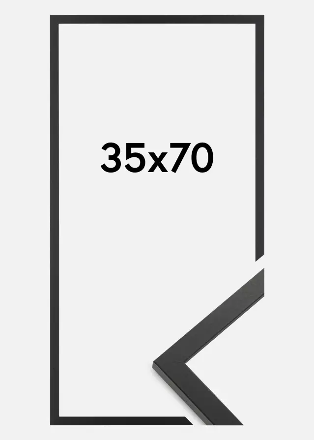 Cornice Trendy Vetro Acrilico Nero 35x70 cm