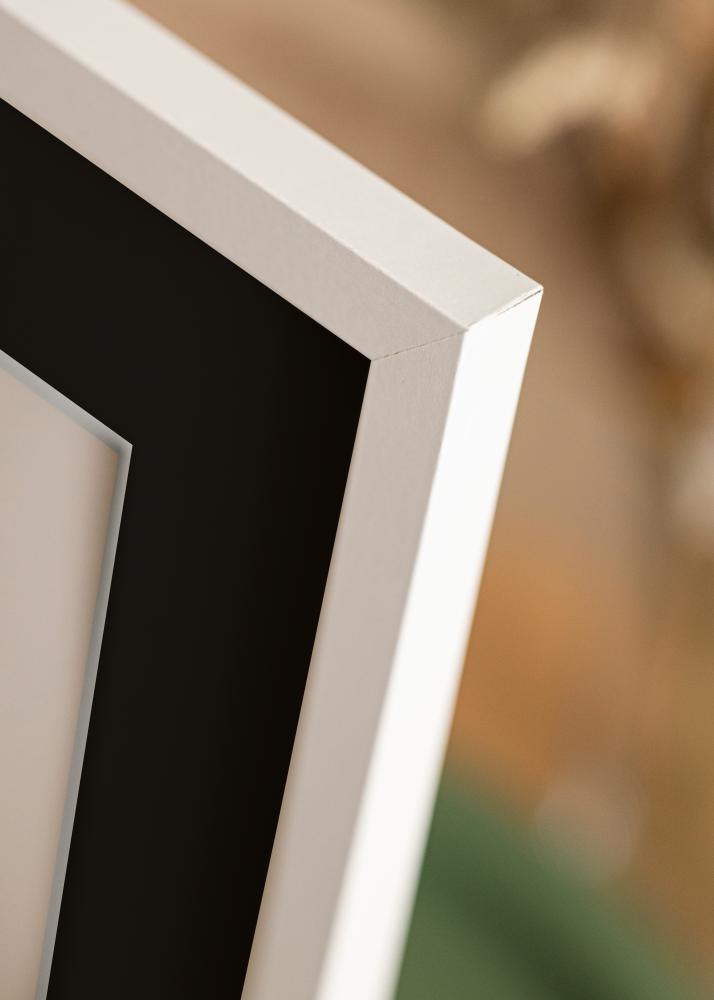 Cornice Trendy Bianco 20x25 cm - Passe-partout Nero 14x18 cm