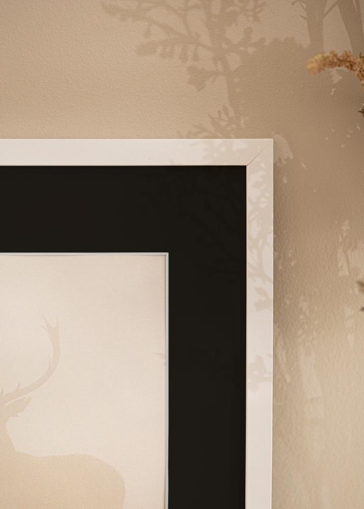 Cornice Trendy Bianco 20x25 cm - Passe-partout Nero 14x18 cm