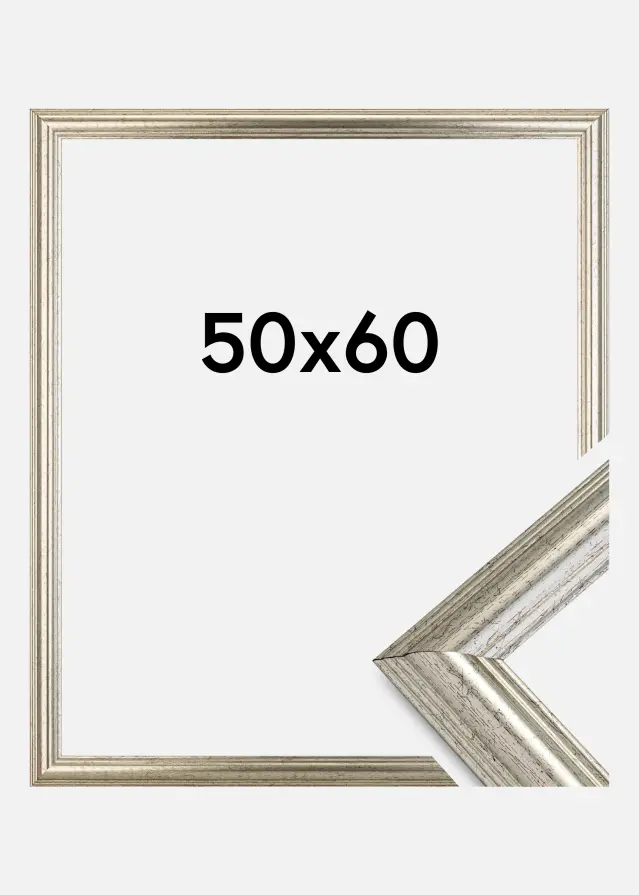 Cornice Västkusten Vetro acrilico Argento 50x60 cm