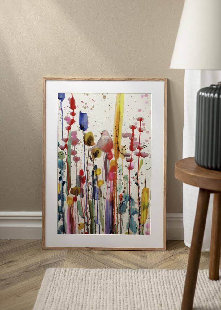 Cornice quercia stretta acrilico 32x32 cm