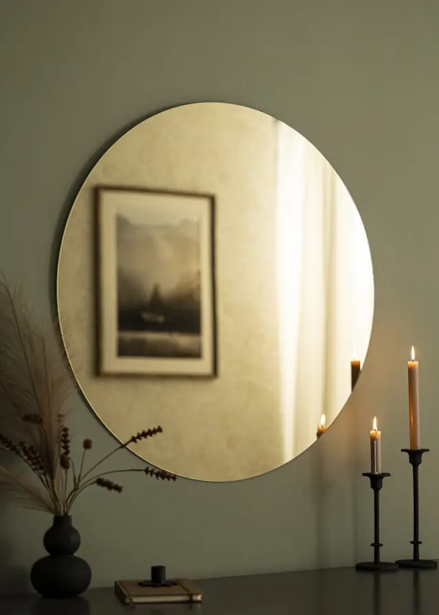 Specchio Champagne 80 cm Ø