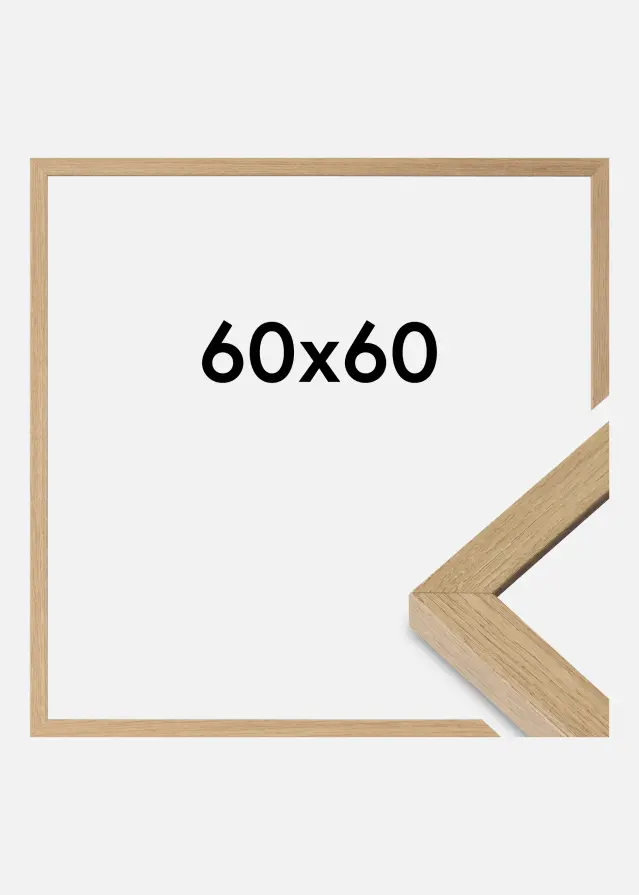 Cornice Hermes Vetro Acrilico Natural Oak 60x60 cm