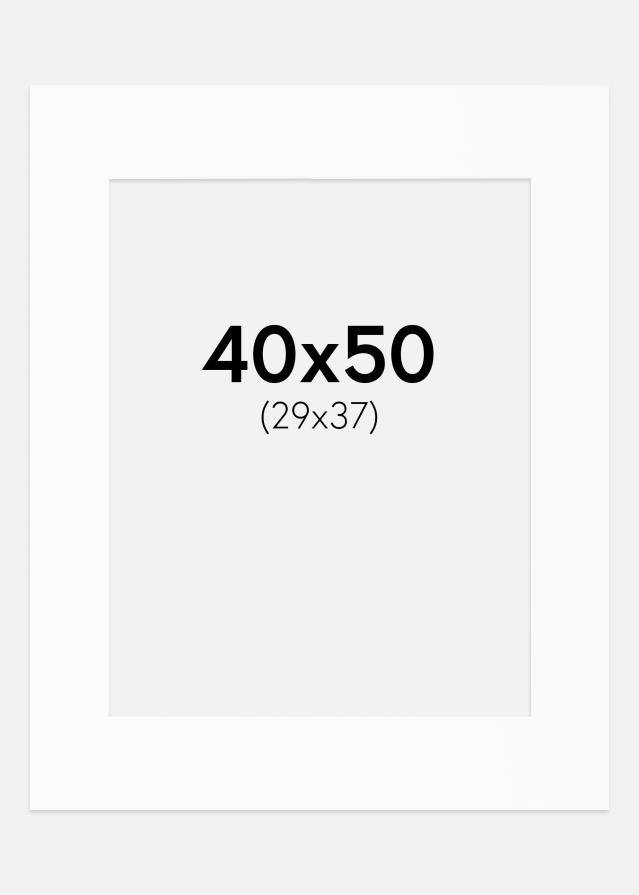 Passe-partout Bianco Standard (Bordo interno bianco) 40x50 cm (29x37)